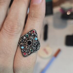 Elegant Multicolor Statement Ring